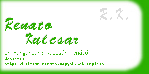 renato kulcsar business card